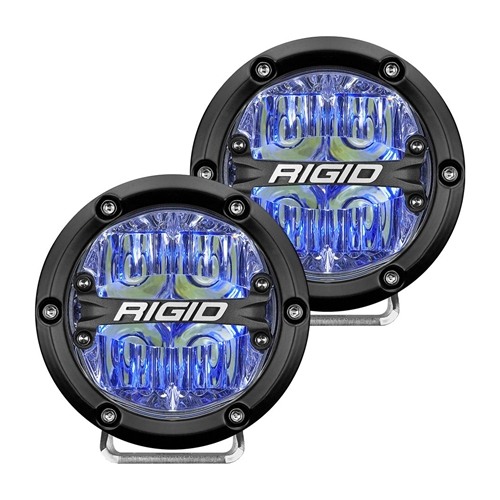 Rigid Industries 360-Series 4 Inch Led Off-Road Drive Beam Blue Backlight Pair RIGID Industries